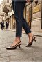 155-7350 Buckle Detailed 6 cm Heel Height Comfortable Women's Shoes - 3