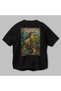 Great Wall of China Black Oversize Country City Back Printed Unisex T-Shirt 100% Cotton Premium - 3