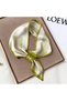 Solid Color Tie Scarf |   Silky Textured Satin Neck Scarf |   Women's Collar, Hair and Bag Accessory |   Cream Green - 2