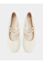 Plain Double Strap Ballerina Shoes - 5