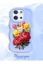 Poco C85 Compatible Case Camera Protector Blue Silicone Couple Phone Case Floral Pattern - 2
