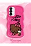 Samsung Galaxy A56 Compatible Case Camera Protector Red Silicone Couple Phone Case Kitty Pattern - 2