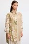 Ethnic and Line Pattern Mixed Shirt Olive - 2