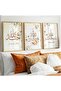 Arabic Floral Frames 50x70 cm with Outer Frame Set of 3 Interior