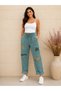 Women's Original Italian Full-Ligral Elastic Waist Pullover Detailed Tie-Up Trousers 38-44