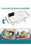 Dish Drying Rack in Sink, Expandable Stainless Steel Dish Drainers for Kitchen Counter, Dish Dryer Rack for Inside Sink, Over The Sink Dish Racks with Utensil Holder, Silver - 3