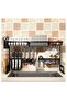 Dish Drying Rack Over Sink, Drainer Shelf for Kitchen Supplies Storage Counter Organizer Utensils Holder Stainless Steel Display- Kitchen Space Save Must Have - 2