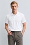 Men's 100% Cotton Standard Fit Polo Collar Basic T-Shirt - 3