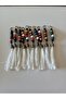 White Tassel with Colorful Wooden Beads (10 Pieces) - 4