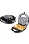 2-Slice Electric Sandwich Maker - 750W Non-Stick Toastie Maker - 2