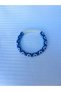 Handmade Beadwork Evil Eye Beaded Bracelet - Blue Shades - 7