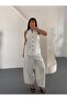 Women's Linen Vest and Shalwar Pants Set - 2