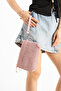 Pink Knitwear Woven Clutch Portfolio Women's Bag with Wrist Strap - 2