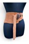Amaris Oval Buckle Windowed Tan Nubuck Bohemian Leather Belt - 4