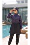 Full Coverage Eye-Catching Beachwear Swim Hijab Swimsuit with Elastic Adjustable Waistband and Gift Bag - 2
