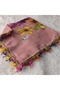 Handmade Needlework Writing, Scarf, Yemeni, Mevlit Cover, Head Cover, 4 Sides Embroidered, 100% Cotton, 100*100cm - 5