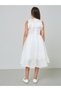 Girls White A-Line Knee-Length Dress - 4