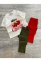 Cherry Printed Long Leggings Set - 3