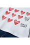 Crew Neck Long Sleeves T-shirt with Heart Print - 4