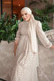 Beige Layered Chiffon Dress - 3