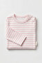 Organic Cotton Baby Pink Striped and Polka Dot 2-Piece Long Sleeve Snap Bodysuit Set - 8