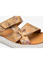 Flower Genuine Leather Women's Slippers -Beige-Comfortable for Daily Use- - 3