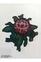 Kanavic Red Green Flower Applique