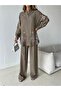 Women's Denim Fabric Front and Sleeves with Stone Embellishments Stylish Set - 4