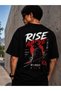 Rise Above Streetwear Printed Black Men's T-Shirt