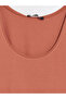Brown U-Neck Women's Undershirt - 6