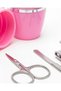 Nail care manicure pedicure set 4 piece pink minimal and durable new generation - 4