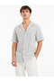 Cotton Textured Summer Short-Sleeved Men's Shirt