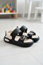 Black Ecru Emoji Casual Beach Pool Children's Slippers & Sandals - 6