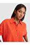 Pomegranate Blossom Oversize Linen Blend Shirt 50328624-Vr039 - 2