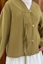 Oil Green Modal Textured Morgana Jacket - 2