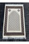 Silvery Velvet Patterned Fringed Gift Bundle Thick Luxury Prayer Mat