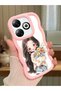 Infinix Smart 8 Pro Compatible Case Camera Protector Pink Silicone Couple Phone Case Girl Pattern