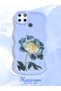 Realme C25Y Compatible Case Camera Protector Blue Silicone Couple Phone Case Floral Pattern - 2