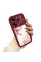 Tecno Pova 6 Compatible Case Camera Protector Claret Red Silicone Couple Phone Case Floral Pattern - 2