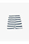 Cotton Tie Waist Striped Shorts - 4