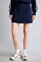 Ultra Soft Cotton Standard Fit Modal Navy Blue Mini Skirt H2002Ax26Au - 4