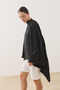 Tassel Scarf Polka Dot Cape Blouse Black - 3