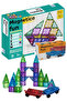 Magnetica Fun Super Fun Educational Magnetic Play Block Set with 36 Pieces and Car Attachment for Kids Ages 3+