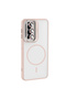 Galaxy A17 Case with Camera Stand Magsafe Supported Transparent Back Face Silicone Tkng - 2