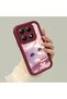 Mi 14t Pro Compatible Case Camera Protector Burgundy Silicone Couple Phone Case Cat Pattern - 3