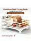 Compact Kitchen Counter Dish Drying Rack Black Rust Resistant Dish Drainer With Utensil Holder Space Efficient Small Dish Drying Rack