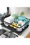 Dish Drying Rack, Stainless Steel Dish Rack with Drainboard for Kitchen Counter and Sink, Dish Drainer with Removable Utensil Holder