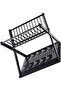 Black Two Tier Dish Drying Rack With Cutlery Holder Compact Kitchen Organizer
