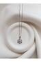 Lotus Flower Zircon Stone Steel Women's Necklace - Symbol of Life and Rebirth Lotus Flower Zircon Stone Necklace