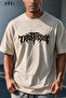 Trust Issue Printed Oversize T-Shirt & Gray Pants Tracksuit Set - 3